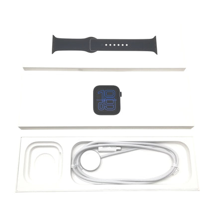【中古品】 Apple Watch SE 第3世代 / 44mm / GPSモデル / MEHN4J/A / A3325 / ミッドナイトアルミニウムケース / ミッドナイトスポーツバンド(S/M) 【中古品管理番号:A40789】