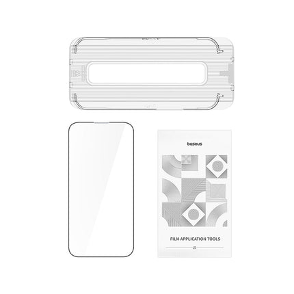 【処分特価セール】かんたん貼り付け全面保護ガラスフィルム for iPhone 14 Plus/ iPhone 13 ProMax [BA-IP14PL-GlassSP-B]