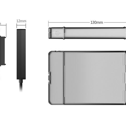 MAIWO 2.5インチSATA to USB-Aアダプタ+ケース BLACK [K105]