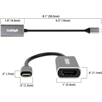 CalDigit USB-C to HDMI 2.0 4K HDR Adapter [USBC-HDMI20b]