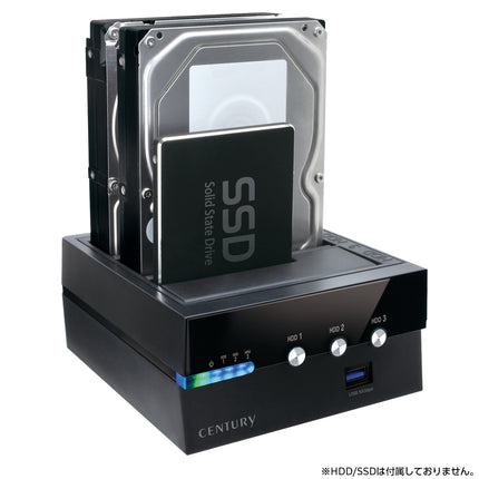 裸族のお立ち台 3Bay IS USB10G Hub [CROS3U10GCISH]