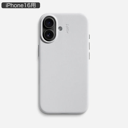 MOFT iPhone16 対応 MOVAS レザーケース ミスティーグレー ストラップ版 [MD020-1-i16-MCGY]