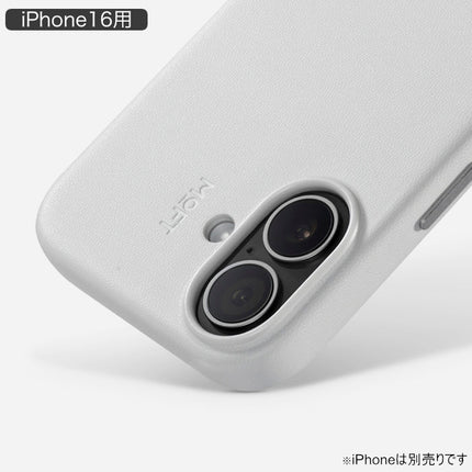 MOFT iPhone16 対応 MOVAS レザーケース ミスティーグレー ストラップ版 [MD020-1-i16-MCGY]