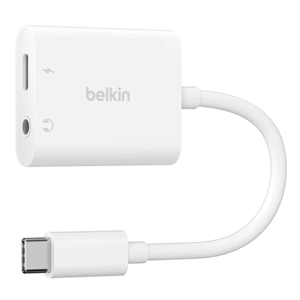 RockStar 3.5mmオーディオ+USB-C充電アダプターホワイト [NPA004btWH]
