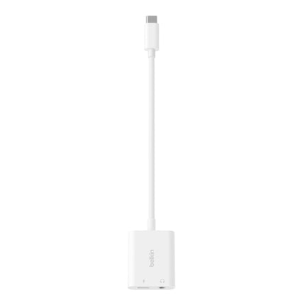 RockStar 3.5mmオーディオ+USB-C充電アダプターホワイト [NPA004btWH]