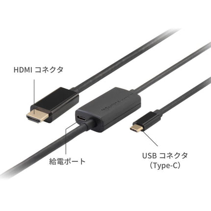 USB Type-C to HDMI 変換ケーブル （PD対応・3m） [RS-UCHD4K60-3M]