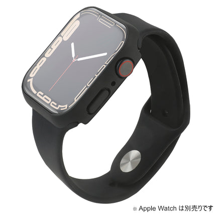 【処分特価セール】Apple Watch 1/2/3 38mm用ガラスフィルム一体型保護ケース ブラック [HA-APW38MM-FGFCASE-BK]