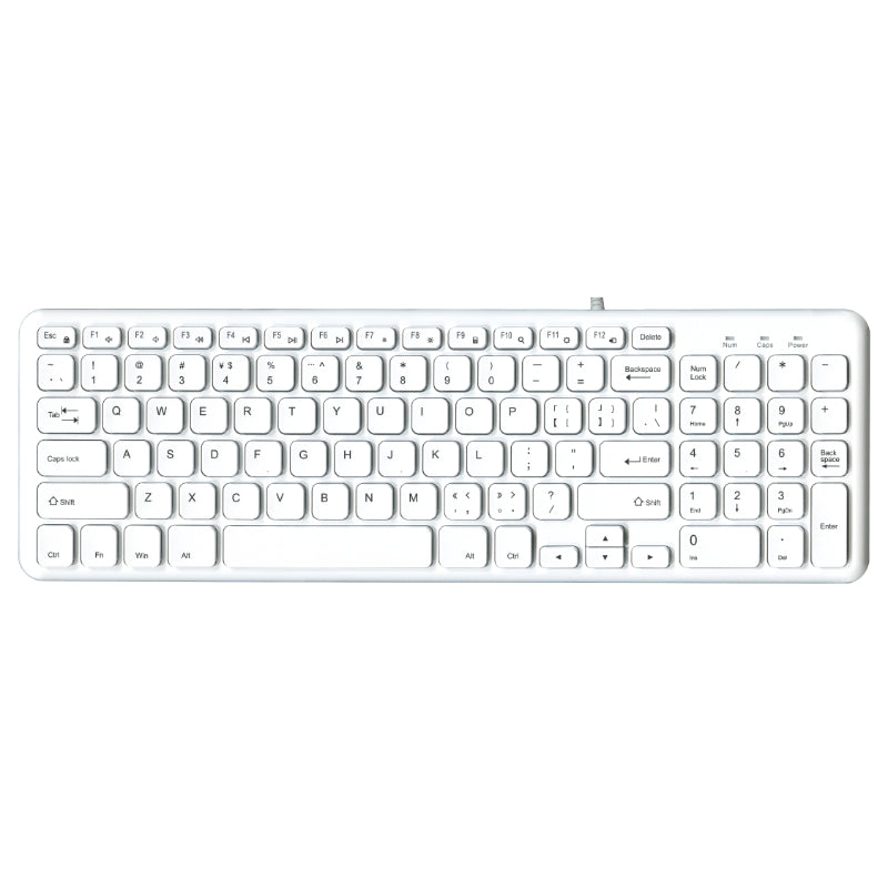 Mac互換軽量キーボード英語配列 ホワイト [KB-USB-WH] ¥2,490
