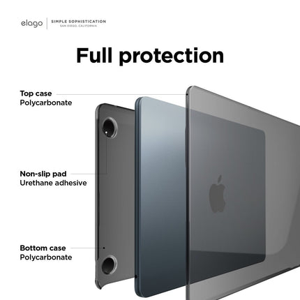 SLIM HARD CASE for MacBook Air 13.6インチ M4/M3/M2 Dark Grey [EL_M21CSPCSM_GY]