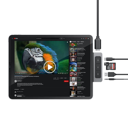 HyperDrive 6-in-1 USB-C Media Hub for iPad [HP-HD449]
