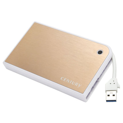 MOBILE BOX USB3.0接続 SATA6G 2.5インチ HDD/SSDケース ゴールド＆ホワイト [CMB25U3GD6G]