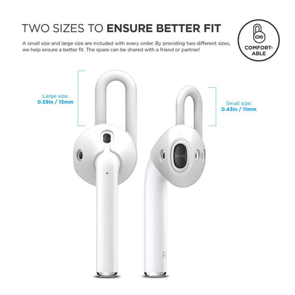 【処分特価セール】elago AirPods Ear Pads for AirPods White EL_APDCSSCED_WH [EAP-PAD-WH]