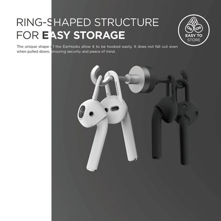【処分特価セール】elago AirPods Ear Pads for AirPods White EL_APDCSSCED_WH [EAP-PAD-WH]