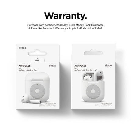 【処分特価セール】AW6 Airpods Case for AirPods 1 & 2 White [EAW6-BA-WH]